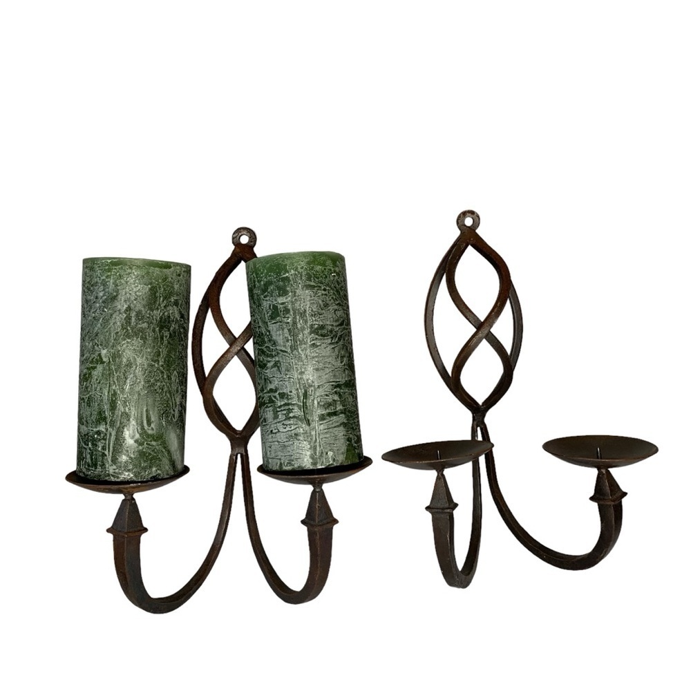 Unbranded Spanish/Italian style metal wall sconces. Set of two.‎